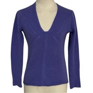 MALO Purple 100% Cashmere Sweater Soft Italy Size 38 XS S Luxury‎ Spring Work